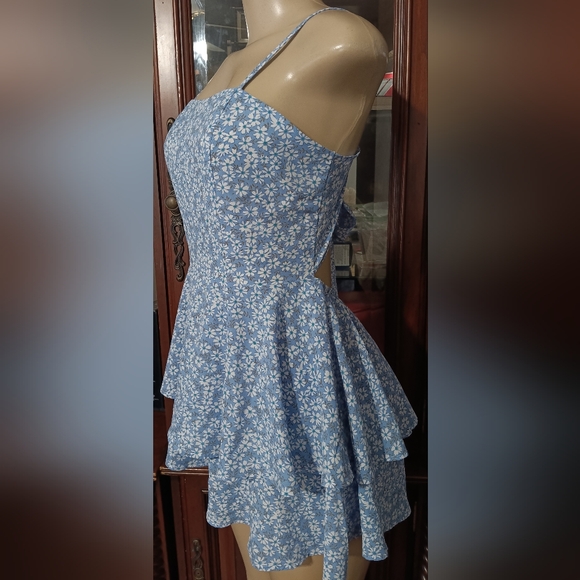 SHEIN Blue Floral Print Garment - Picture 4 of 6